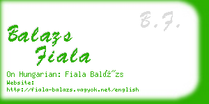 balazs fiala business card